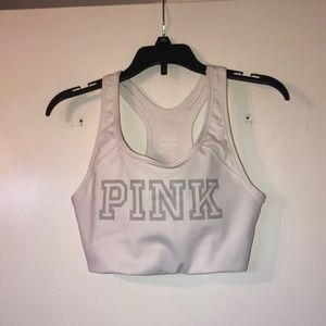 White Pink Victoria Secret Sports Bra